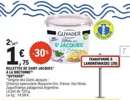 E.Leclerc RILLETTES DE SAINT-JACQUES* À LA BRETONNE offre