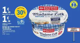 E.Leclerc MADAME LOÏK Fromage Fouetté offre
