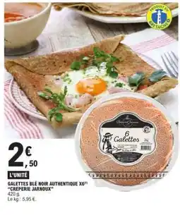 E.Leclerc GALETTES BLÉ NOIR AUTHENTIQUE X6 offre