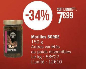 Géant Casino Borde morilles offre