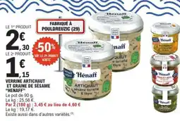E.Leclerc Verrine Artichaut et Graine de Sésame 'Hénaff' offre