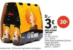 E.Leclerc BIÈRE BLONDE “MUTINE” offre