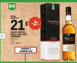 E.Leclerc Whisky breton Single Malt Bio ARMORIK offre