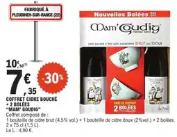 E.Leclerc COFFRET CIDRE BOUCHÉ + 2 BOLÉES “MAM’ GOUDIG” offre
