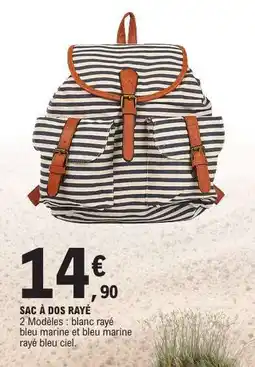 E.Leclerc SAC À DOS RAYÉ offre
