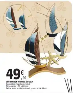 E.Leclerc DÉCORATION MURALE VOILIER offre
