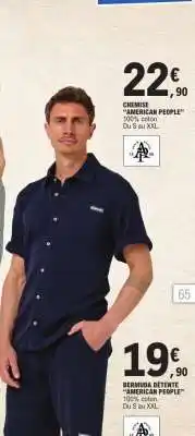 E.Leclerc CHEMISE AMERICAN PEOPLE offre