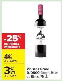 Carrefour Vin sans alcool DJONGO offre