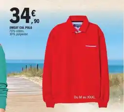 E.Leclerc SWEAT COL POLO offre