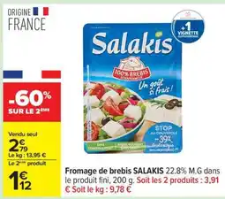 Carrefour Fromage de brebis SALAKIS offre