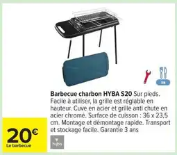 Carrefour Barbecue charbon HYBA S20 offre