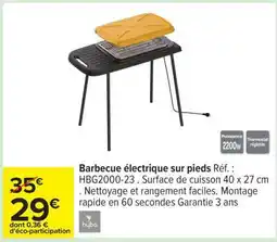 Carrefour Barbecue électrique sur pieds offre