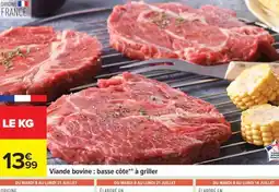 Carrefour Viande bovine : basse côte** à griller offre
