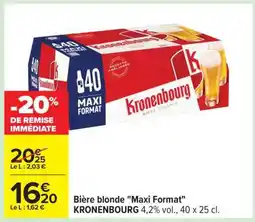 Carrefour Bière blonde Maxi Format offre