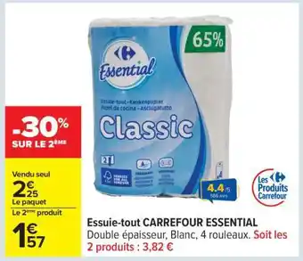 Carrefour Essuie-tout CARREFOUR ESSENTIAL offre