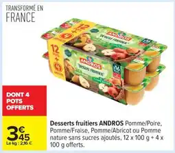 Carrefour Desserts fruitiers ANDROS offre