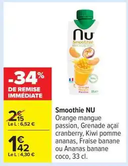 Carrefour Smoothie NU offre