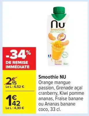 Carrefour Smoothie NU offre