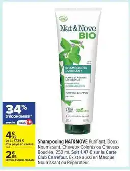 Carrefour Shampooing NAT&NOVE offre