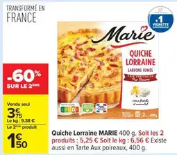 Carrefour Quiche Lorraine Marie offre