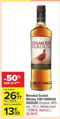 Carrefour BLENDED SCOTCH WHISKY 'THE FAMOUS GROUSE' offre