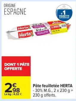 Carrefour Pâte feuilletée HERTA offre