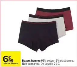 Carrefour Boxers homme offre