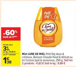 Carrefour Miel LUNE DE MIEL Petit Déj doux & crémeux offre