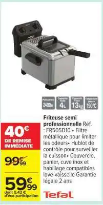 Carrefour FRITEUSE SEMI-PROFESSIONNELLE offre