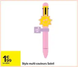 Carrefour Stylo multi-couleurs Soleil offre