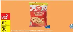 Carrefour Cacahuètes grillées et salées CARREFOUR CLASSIC' Format XL, 500 g offre