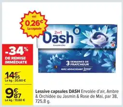 Carrefour LESSIVE CAPSULES DASH offre