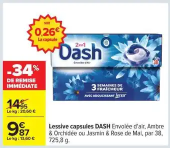 Carrefour LESSIVE CAPSULES DASH offre