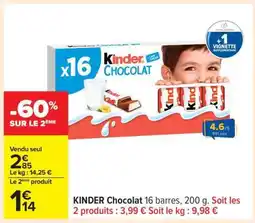Carrefour KINDER Chocolat offre