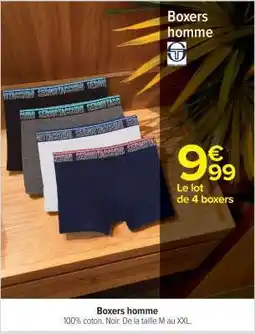 Carrefour Boxers homme offre