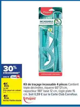 Carrefour Kit de traçage incassable 4 pièces offre