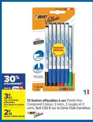 Carrefour BIC Velleda offre