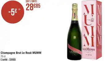 Géant Casino Mumm champagne brut le rosé offre