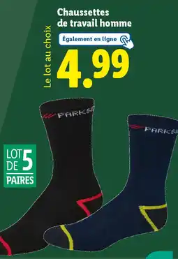 Lidl Chaussettes de travail homme offre