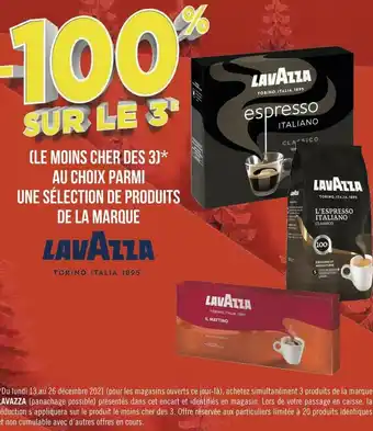 Géant Casino Lavazza bon plan sur une sélection de produits de la marque lavazza offre