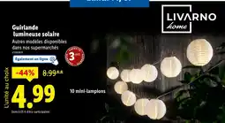 Lidl Guirlande lumineuse solaire offre