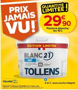 Castorama Tollens Peinture(d) intérieure 2 en 1 blanc mat offre