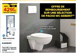 Castorama Geberit Pack WC suspendu sans bride G-400 offre