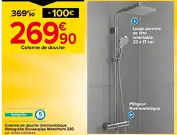 Castorama Hansgrohe Colonne de douche thermostatique Showerpipe Waterform 230 offre