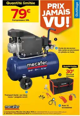 Castorama mecafer Compresseur 24 L Blue offre