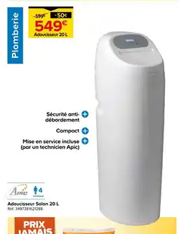 Castorama Apic Adoucisseur Solon 20 L offre