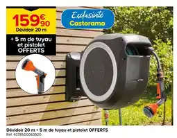 Castorama Dévidoir 20 m + 5 m de tuyau et pistolet OFFERTS offre
