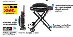 Castorama Weber Barbecue gaz Traveler Compact en acier offre