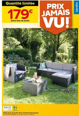 Castorama SHAF Salon bas de jardin Diva Confort 5 personnes offre