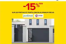 Castorama jardimat -15% sur les portails et portillons en aluminium Fréjus Jardimat offre